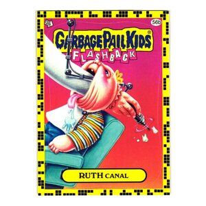 Garbage Pail Kids Flashback Card 56b Ruth Canal 2011 GPK Sticker Yellow